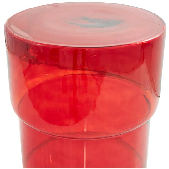 19" Glass Modern Accent Table